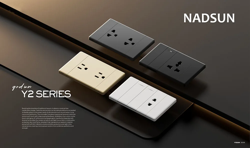 2026 New Style Thailand Frameless Wall swtich socket-Y2 Series