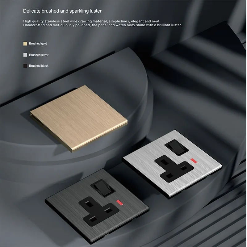 Skin Feelling Tempered Glass Wall Switched Socket-T3 Series - Image 2 Skin Feelling Tempered Glass Wall Switched Socket-T3 Series - Image 2