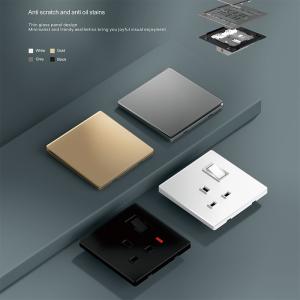 Skin Feelling Tempered Glass Wall Switched Socket-T3 Series