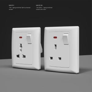 Small Button UK 13A Switched Socket-UA Series