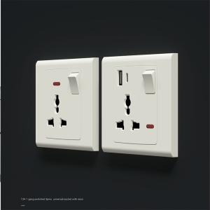 Grey Colour 3 Pin Universal USB Socket-UK Series 