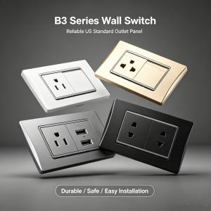 Matte 118 Series American Wall Light Switch for Home Deco-B3 Sereis