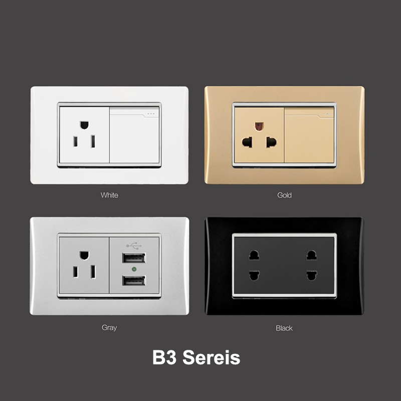 Matte 118 Series American Wall Light Switch for Home Deco-B3 Sereis Matte 118 Series American Wall Light Switch for Home Deco-B3 Sereis - Image 1