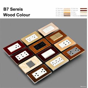 Luxury 118 Series American Easy Installation Home Decor Wood Color Wall Power Switch-B7 Sereis