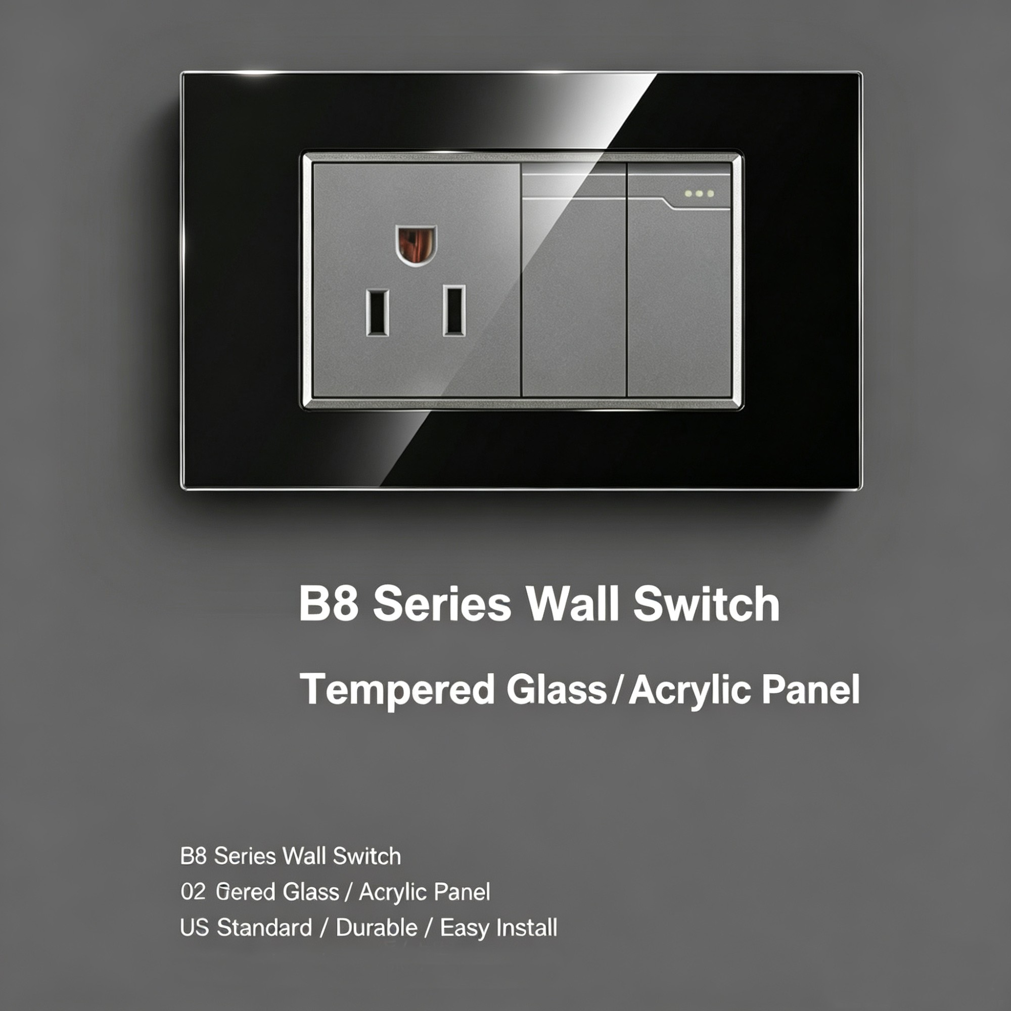 Mordern 118 Series American Wall Switch for Bedroom, Living Room, Hotel, Office-B8 Series - Image 2 Mordern 118 Series American Wall Switch for Bedroom, Living Room, Hotel, Office-B8 Series - Image 2