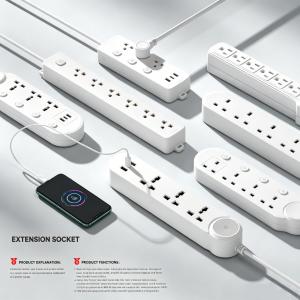 Extension Socket Surge Protection Multi Plug Power Strip with USB Ports