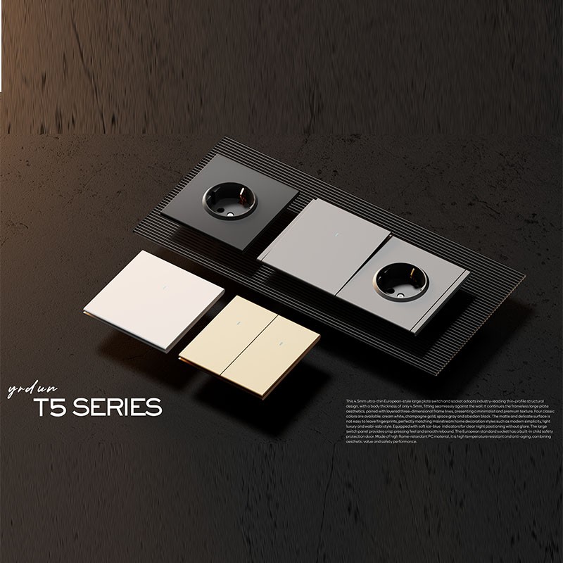 New Arrival EU Wholesale Wall Switch Socket-T5 Series - Image 2 New Arrival EU Wholesale Wall Switch Socket-T5 Series - Image 2