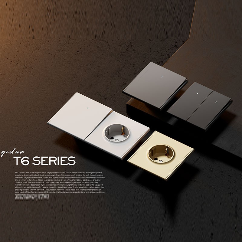 New Arrival Hotel Room Switch Socket Euro standard-T6 Series New Arrival Hotel Room Switch Socket Euro standard-T6 Series - Image 1