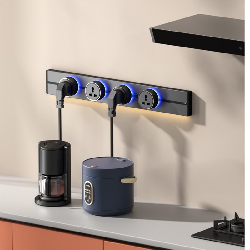 US/UK/EU Universal Standard Multi-Function Removable Modular Rail Electrical Track Socket with GFCI/USB Port, Safe Dimmable Track Power Socket for Kitchen Living Room - Image 2 US/UK/EU Universal Standard Multi-Function Removable Modular Rail Electrical Track Socket with GFCI/USB Port, Safe Dimmable Track Power Socket for Kitchen Living Room - Image 2
