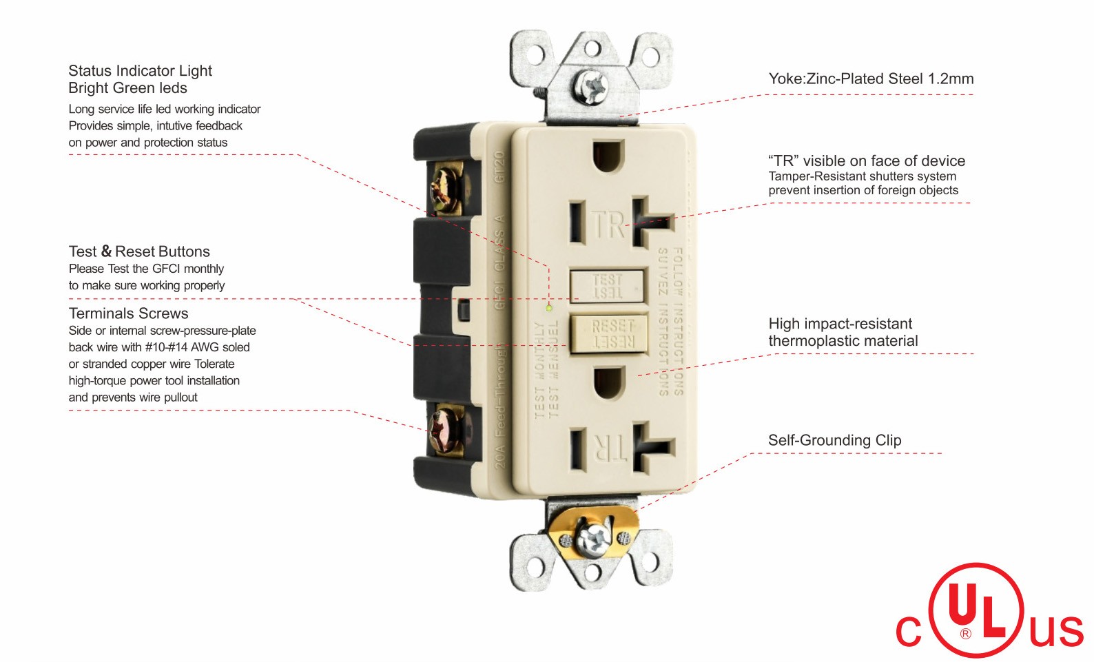 US Standard Universal dual 3 Pin Wall socket outlet - Image 2 US Standard Universal dual 3 Pin Wall socket outlet - Image 2