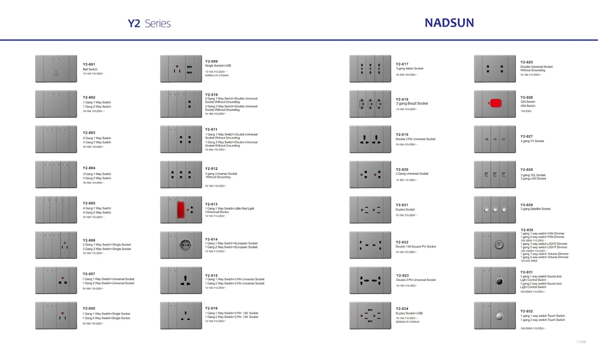 2026 New Style Thailand Frameless Wall swtich socket-Y2 Series - Image 2 2026 New Style Thailand Frameless Wall swtich socket-Y2 Series - Image 2