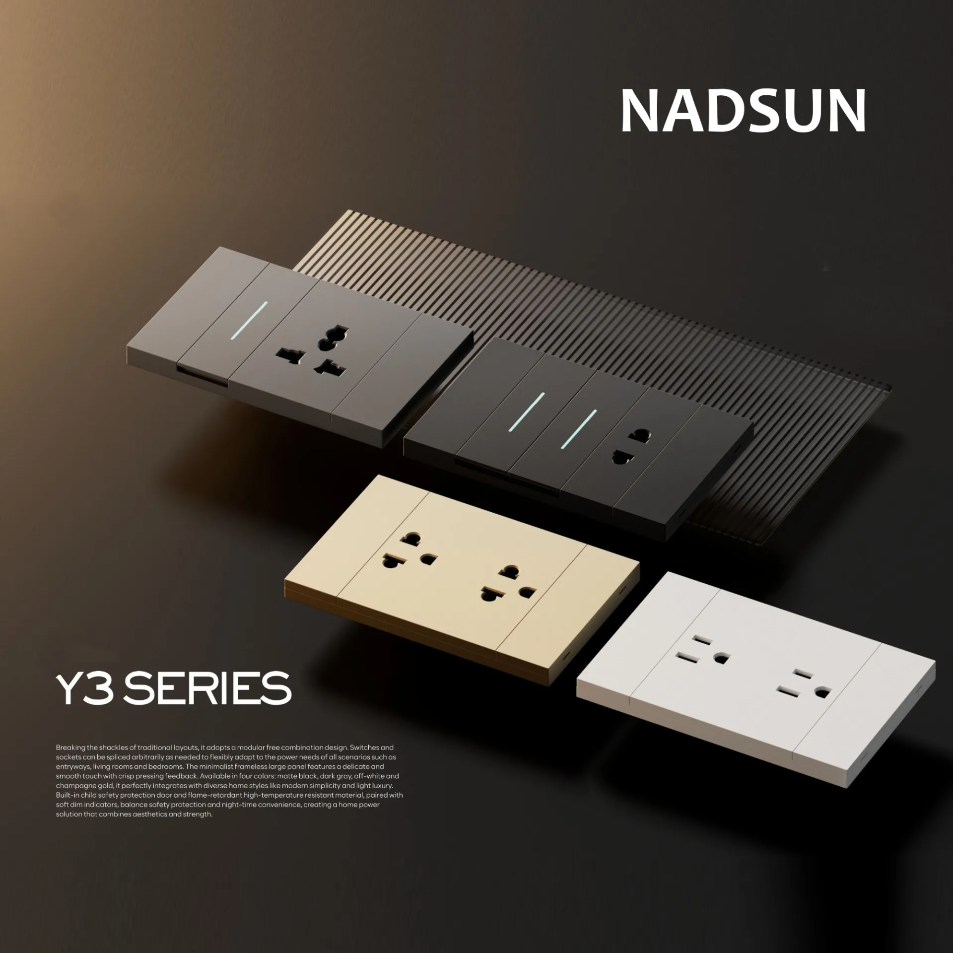 2026 Hot Selling Vietnam Home swtich socket-Y3 Series 2026 Hot Selling Vietnam Home swtich socket-Y3 Series - Image 1
