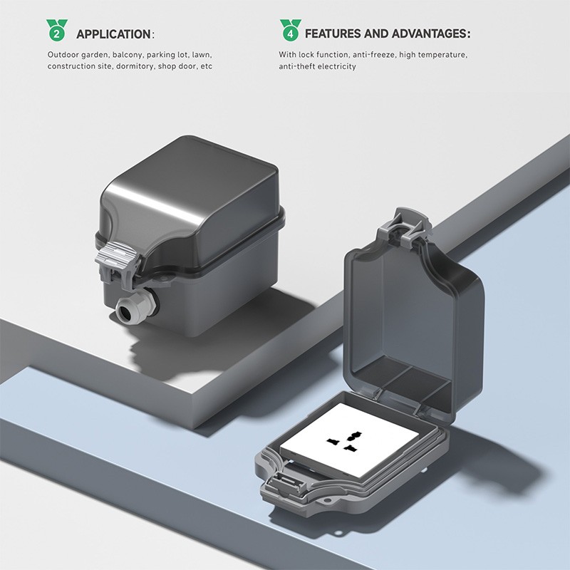 IP66 Hotel Wall Switch Socket Waterproof Box - Image 2 IP66 Hotel Wall Switch Socket Waterproof Box - Image 2